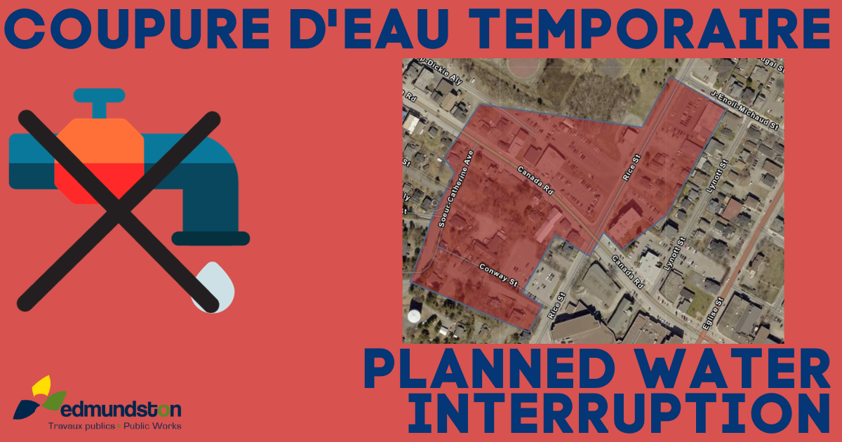 Water Service Temporary interruption and detour to be planned