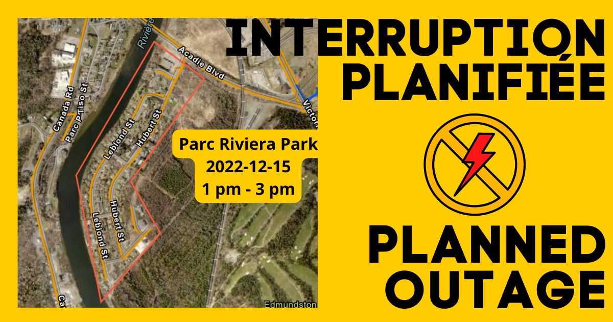 Parc Riviera: interruption planifiée le 15 décembre