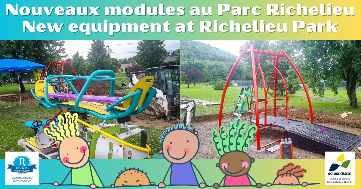 Les travaux d’ajout de modules de jeux sont débutés au Parc Richelieu