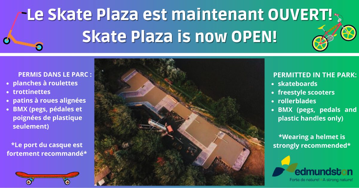 Le Skate Plaza est maintenant ouvert!