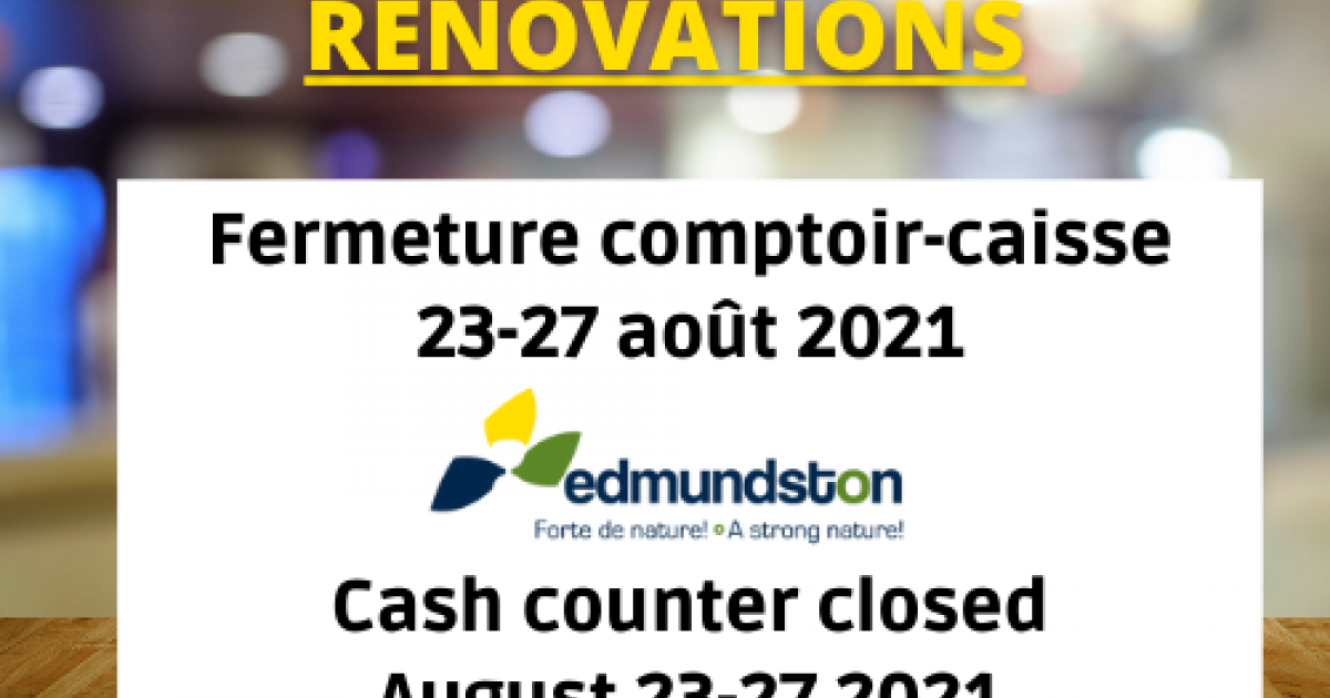 Cash counter closed from august 23rd to 27th
