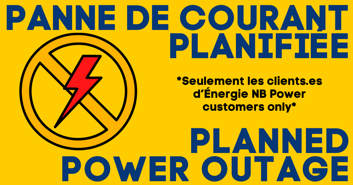 Planned power outage for NB Power clients