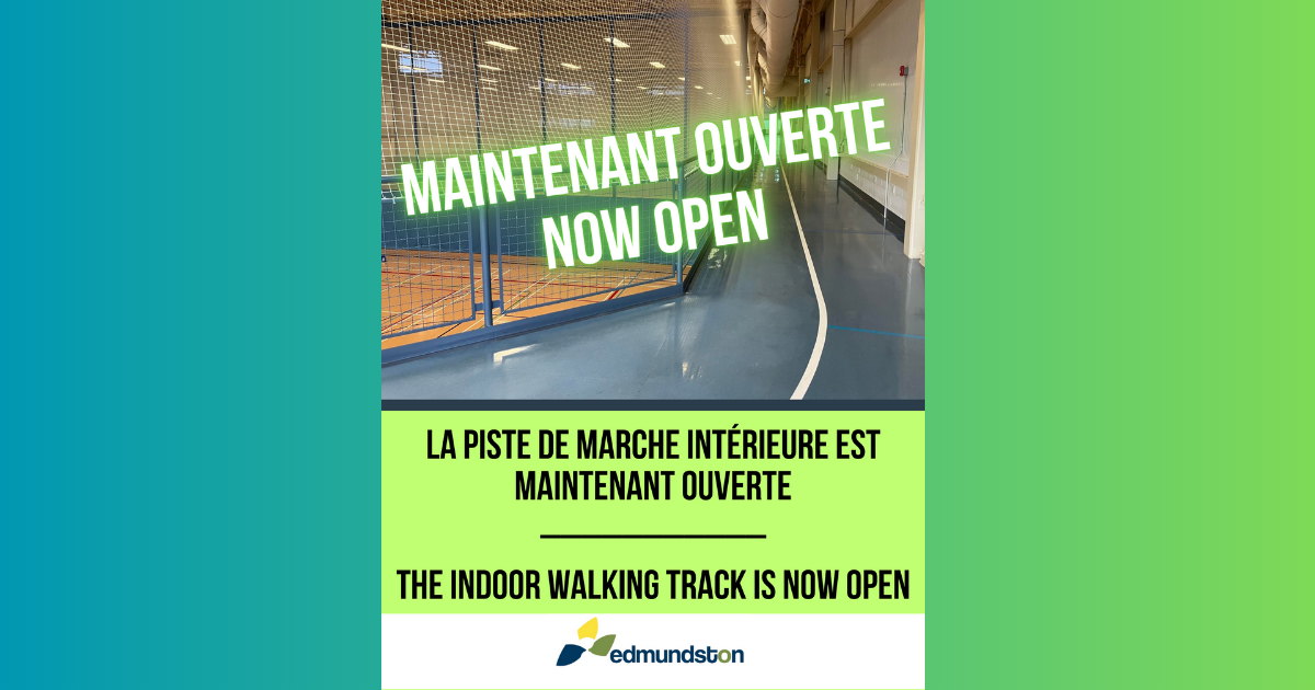 Indoor walking track reopened