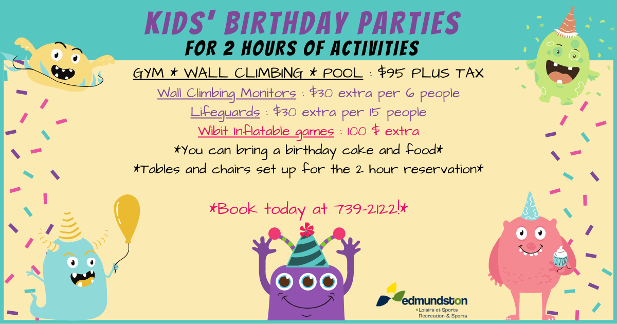 A birthday party at the Sports Pavilion!