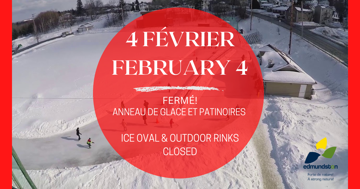 Feb. 4th 2023 - All outdoor rinks closed 