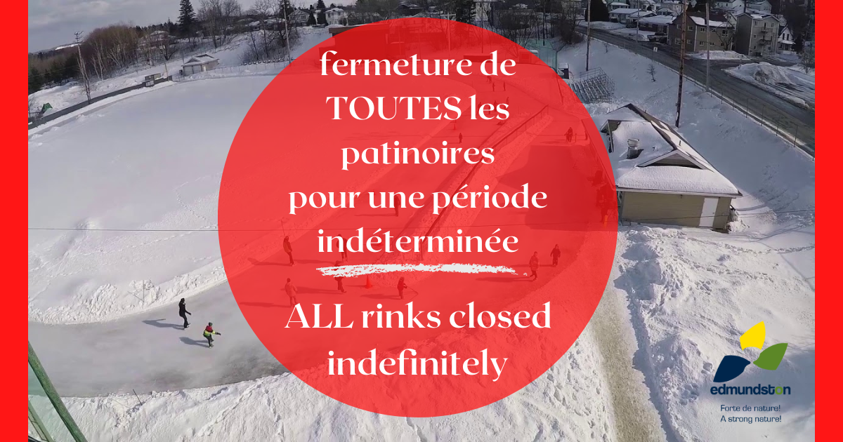 February 16, 2023: all rinks closed indefinitely