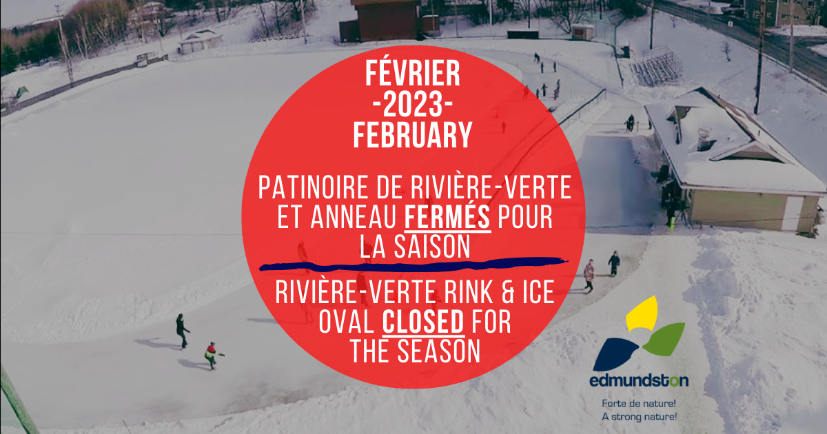 Certain outdoor rinks are now closed for the season 