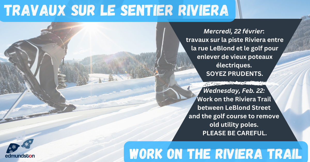Work near the Riviera Trail on Feb. 22nd