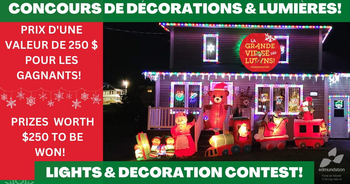 Edmundston: return of the great holiday lighting and decoration contest for private residences!