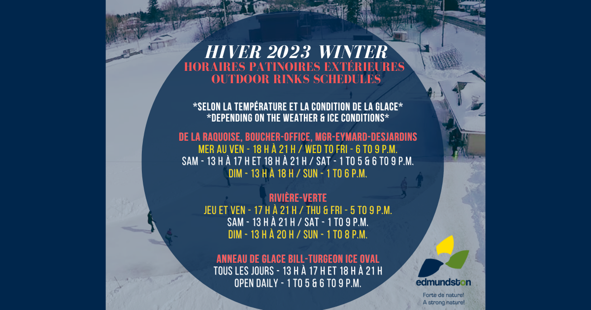 Outdoor Facilities Schedules – Winter 2023
