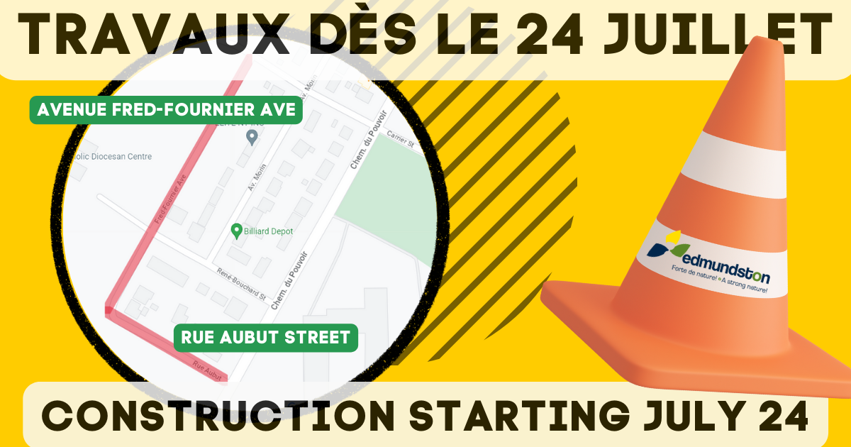 Construction on Aubut Street and Fred-Fournier Avenue